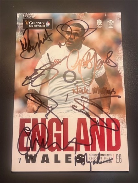 LOT 23 - Signed England v Wales 07.03.2020 Programme